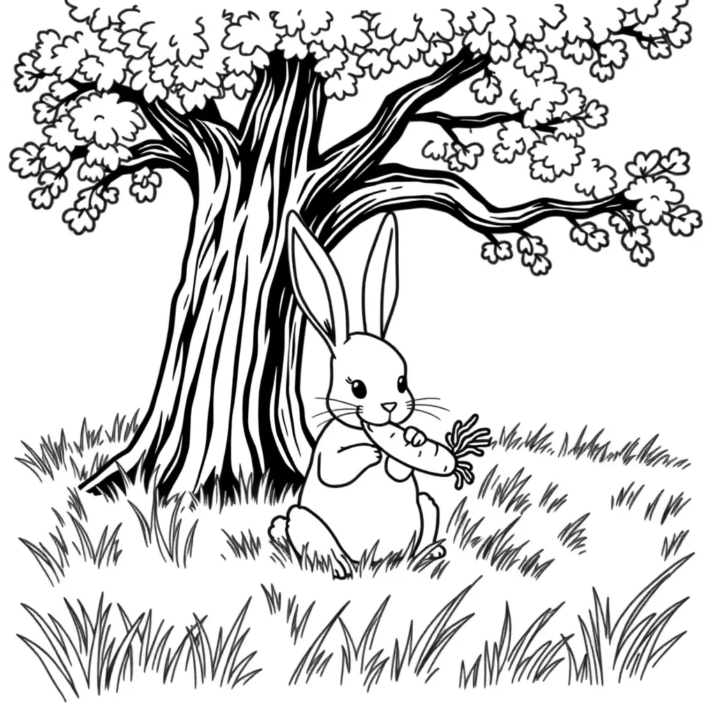 Rabbit coloring page