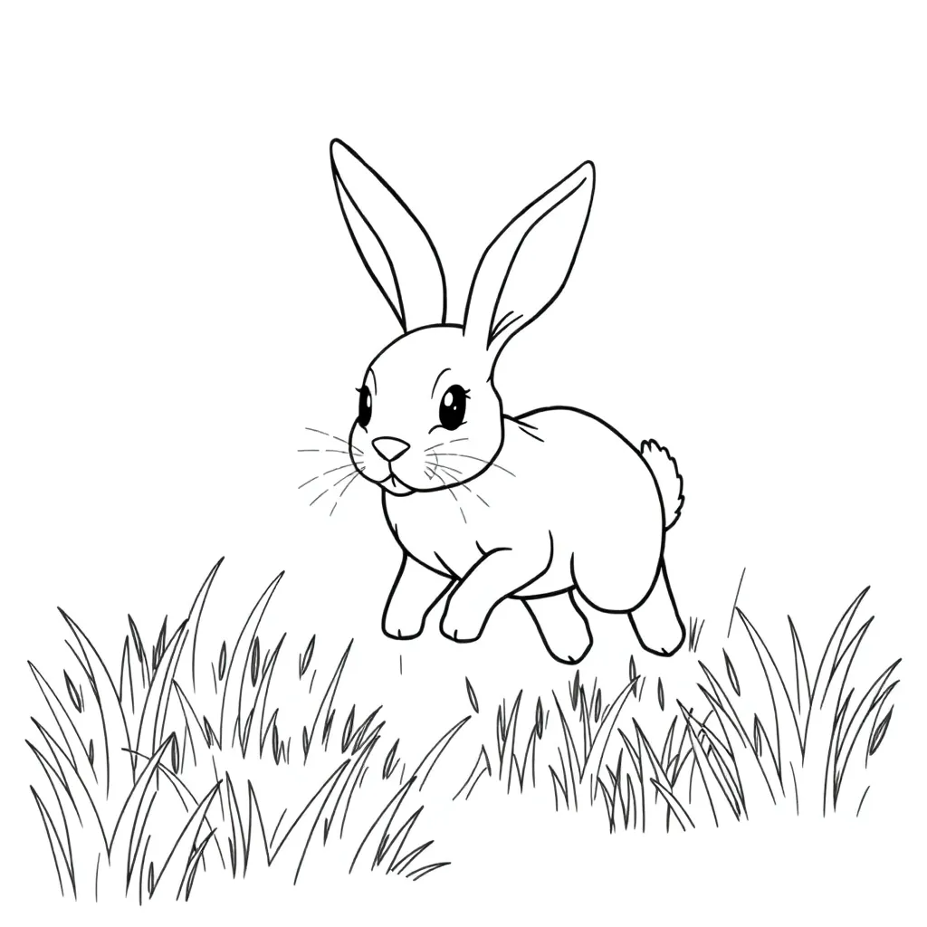 Rabbit coloring page
