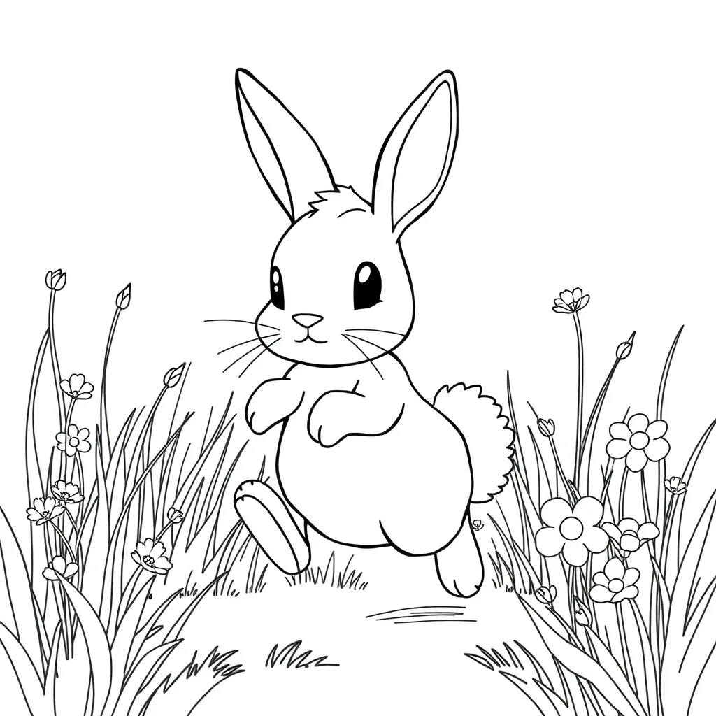 Rabbit coloring page
