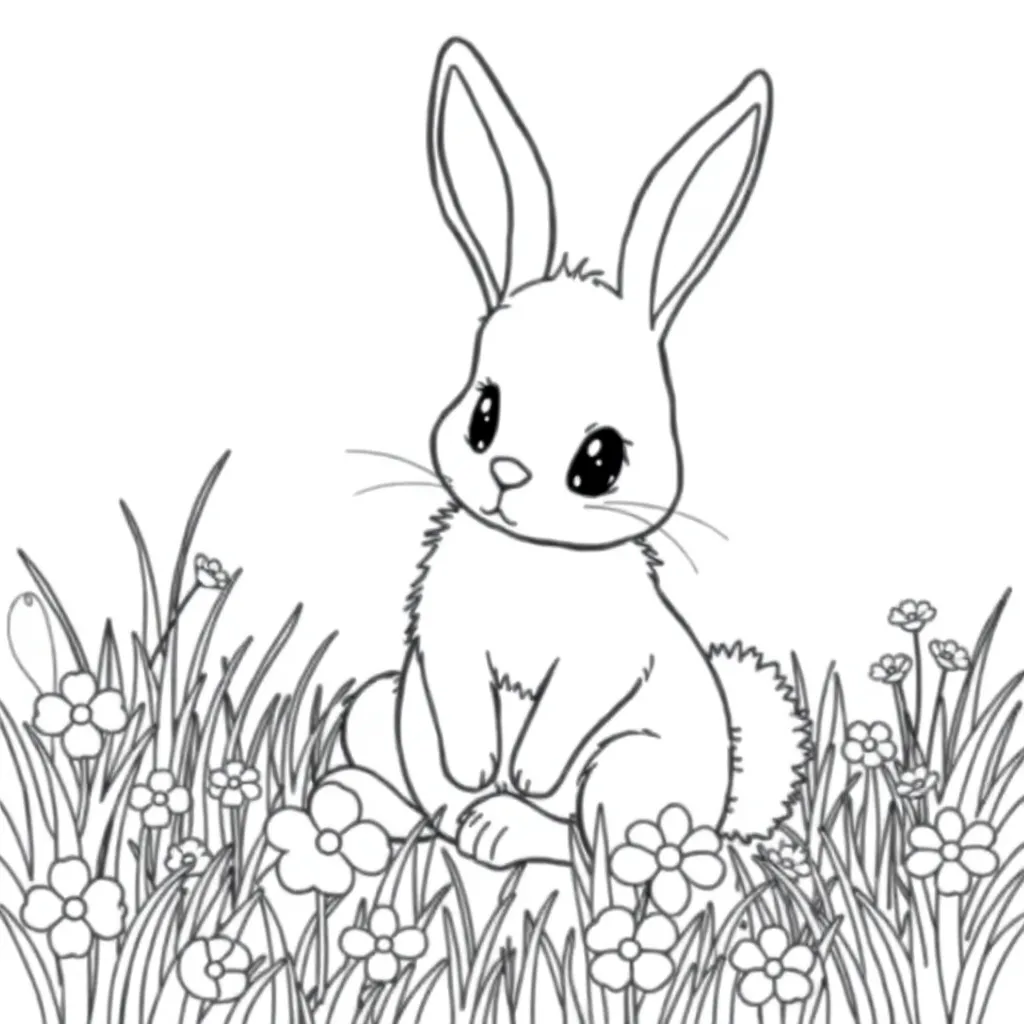 Rabbit coloring page