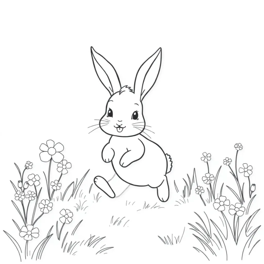Rabbit coloring page