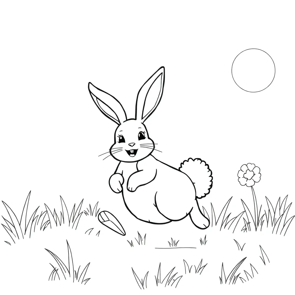 Rabbit coloring page