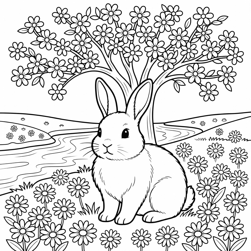 Rabbit coloring page