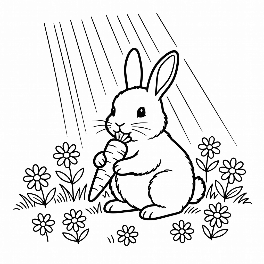 Rabbit coloring page