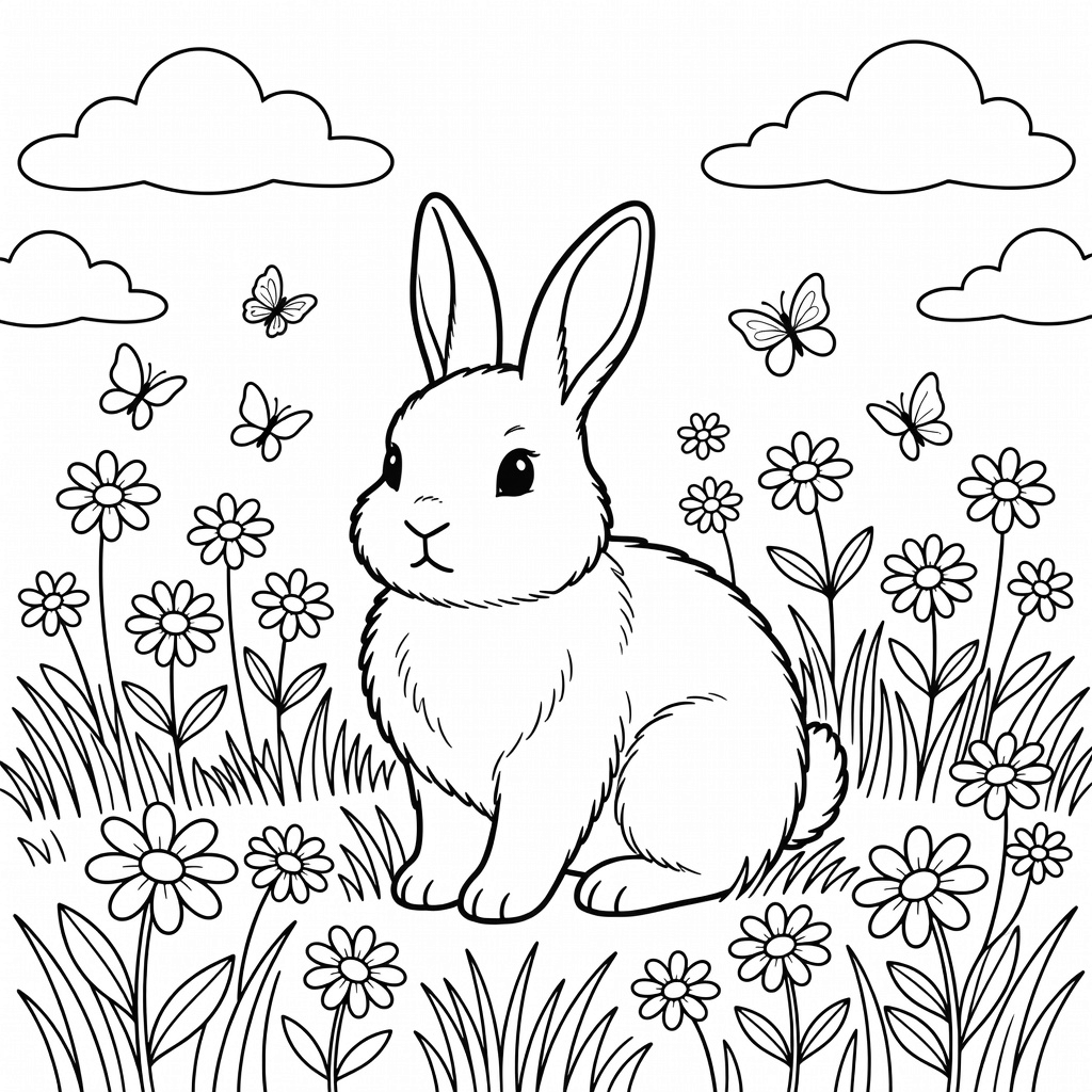 Rabbit coloring page