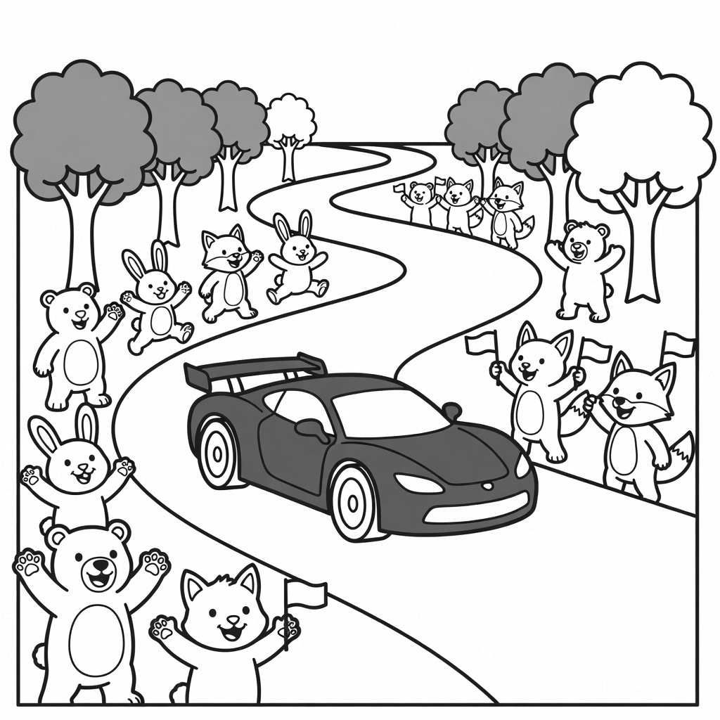 Race Car coloring page
