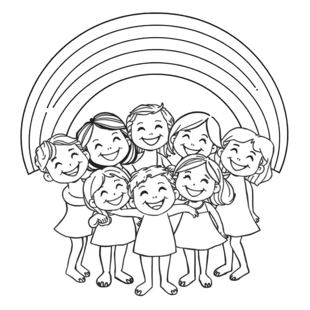 Rainbow Friends coloring page
