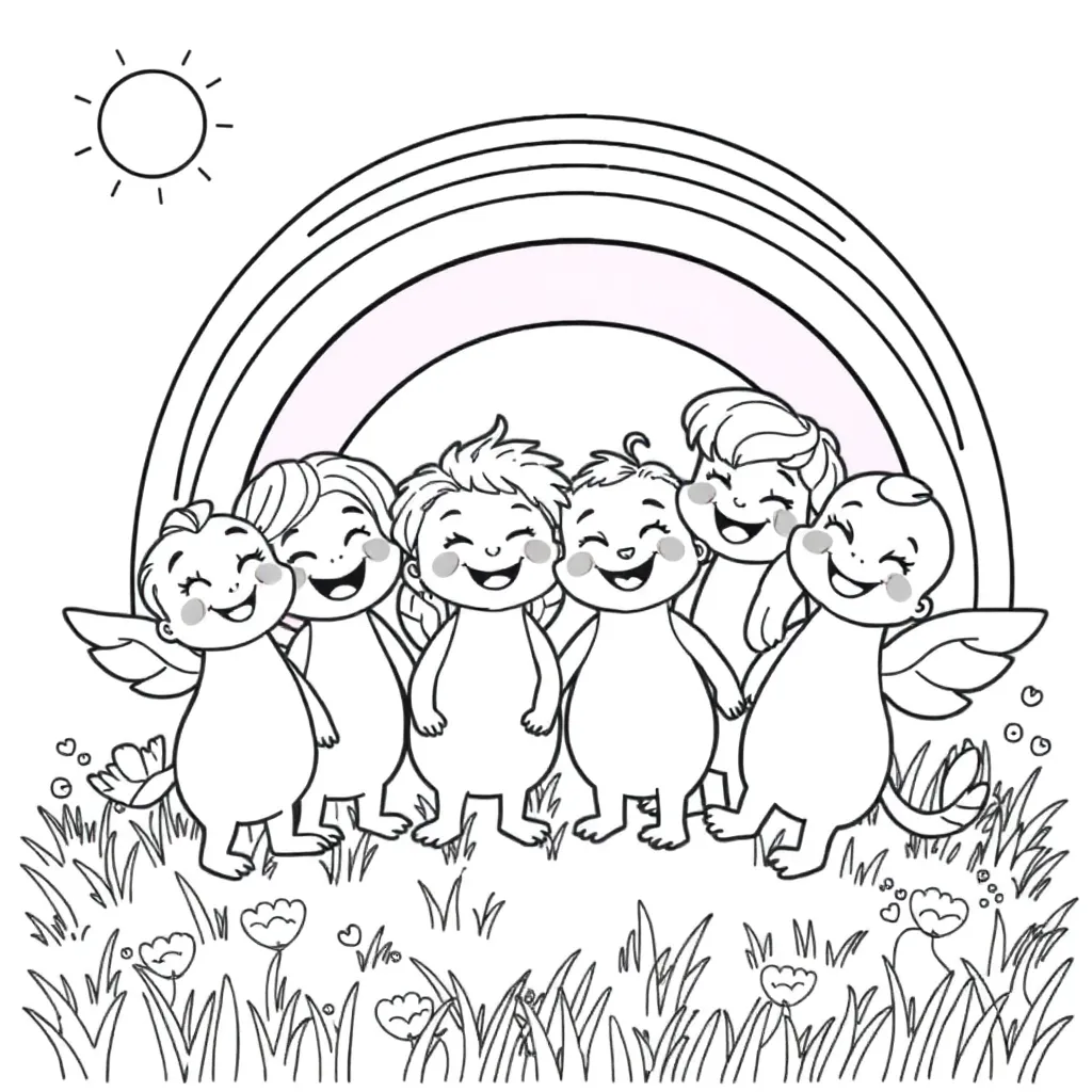 Rainbow Friends coloring page
