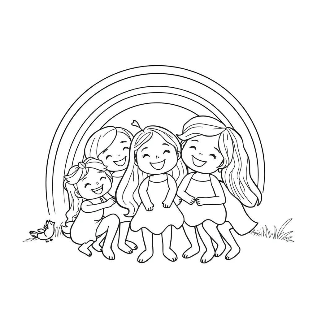 Rainbow Friends coloring page