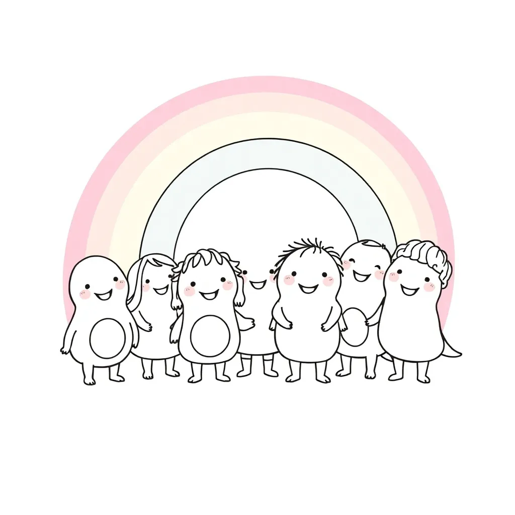 Rainbow Friends coloring page
