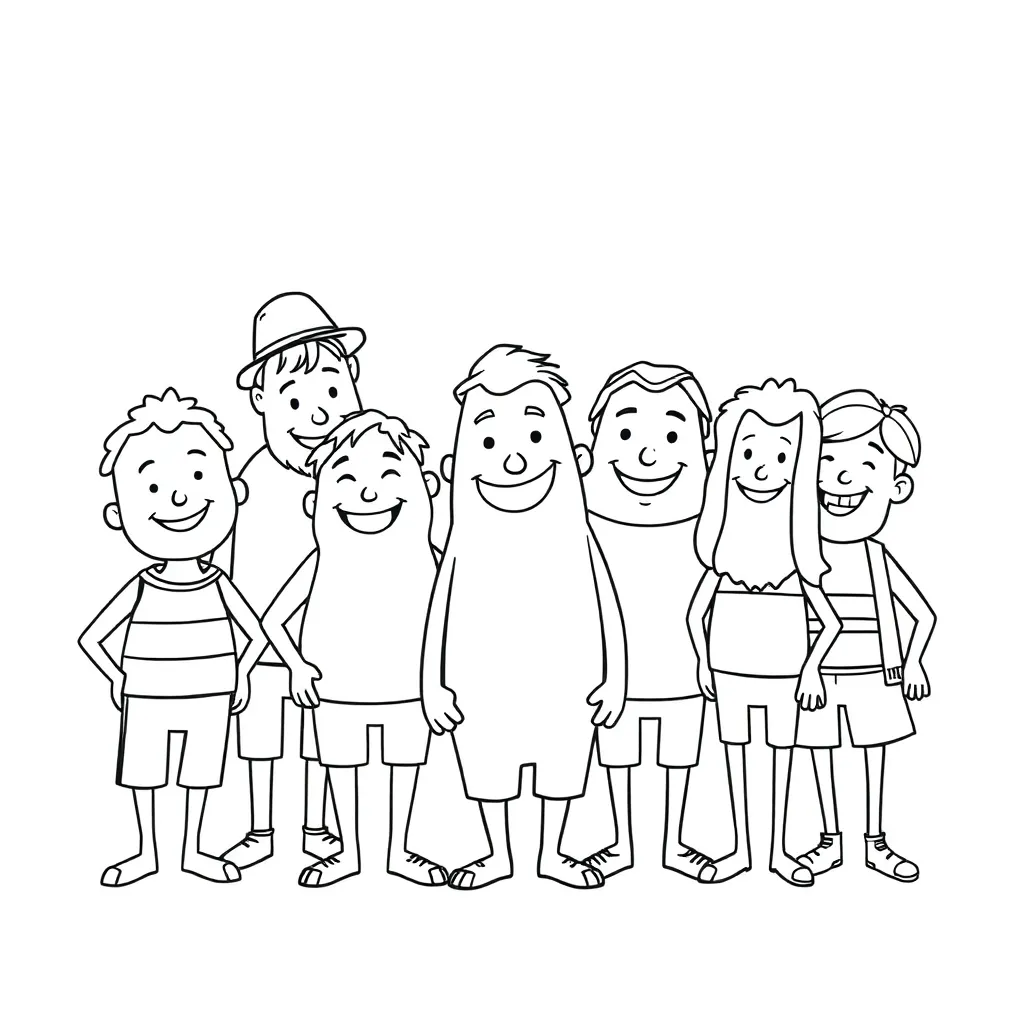 Rainbow Friends coloring page