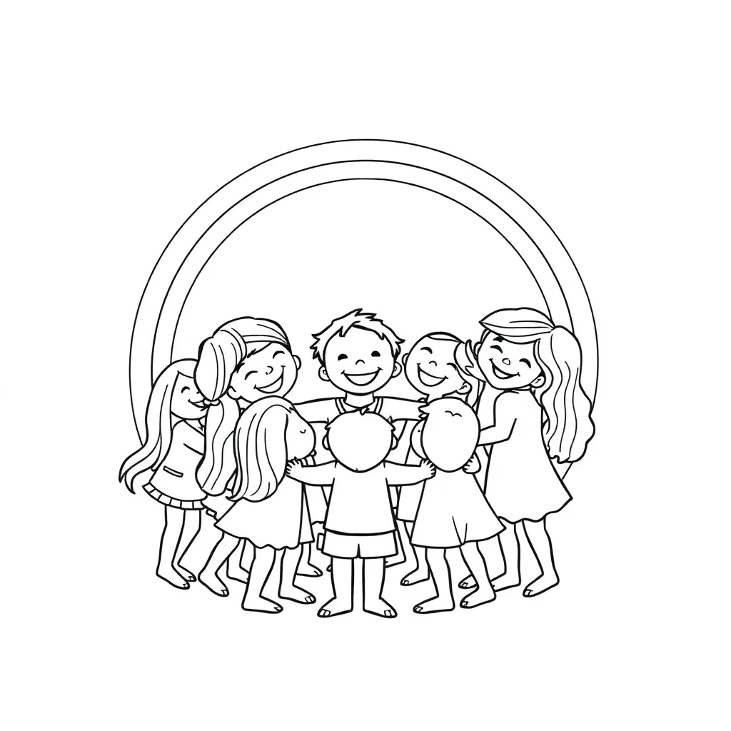 Rainbow Friends coloring page