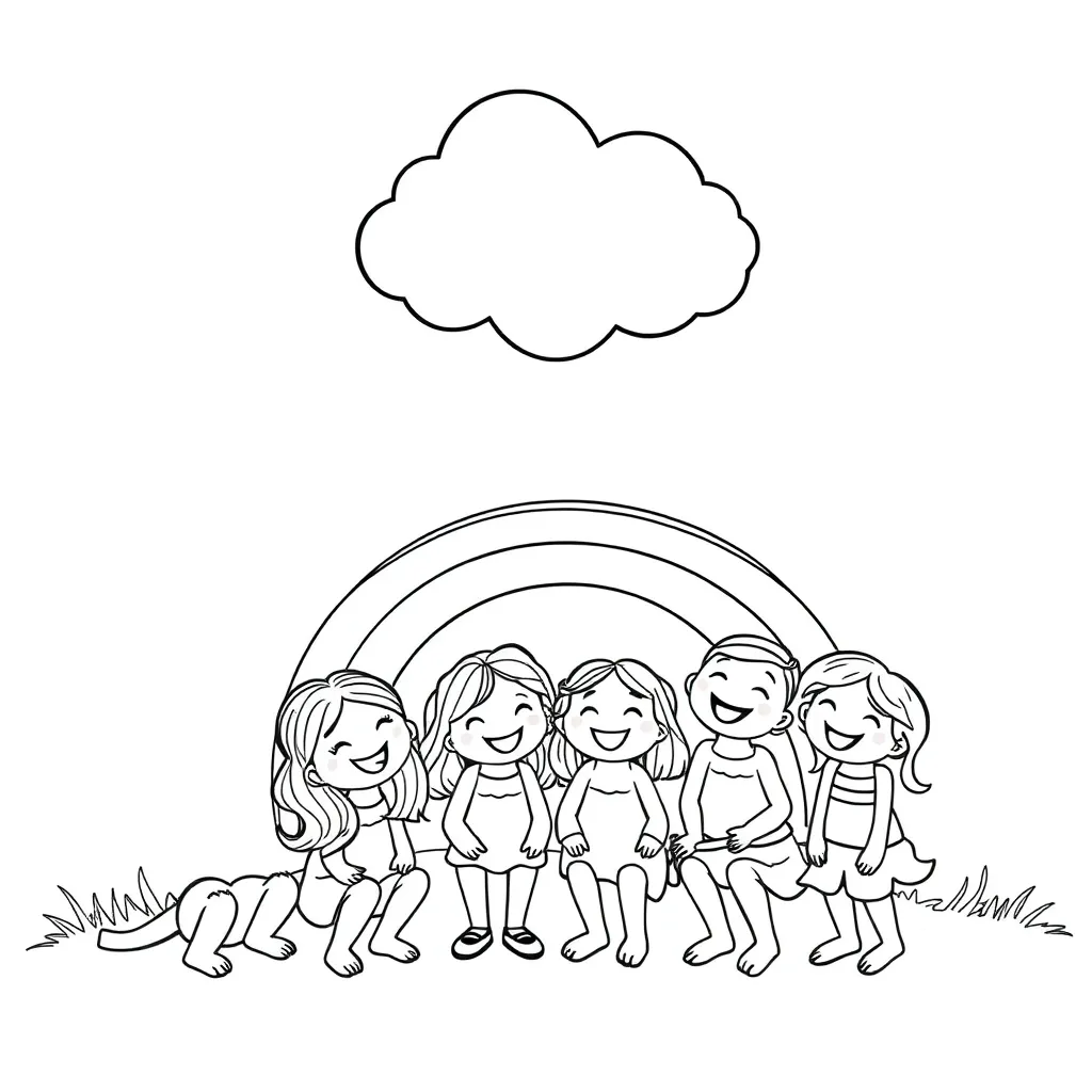 Rainbow Friends coloring page