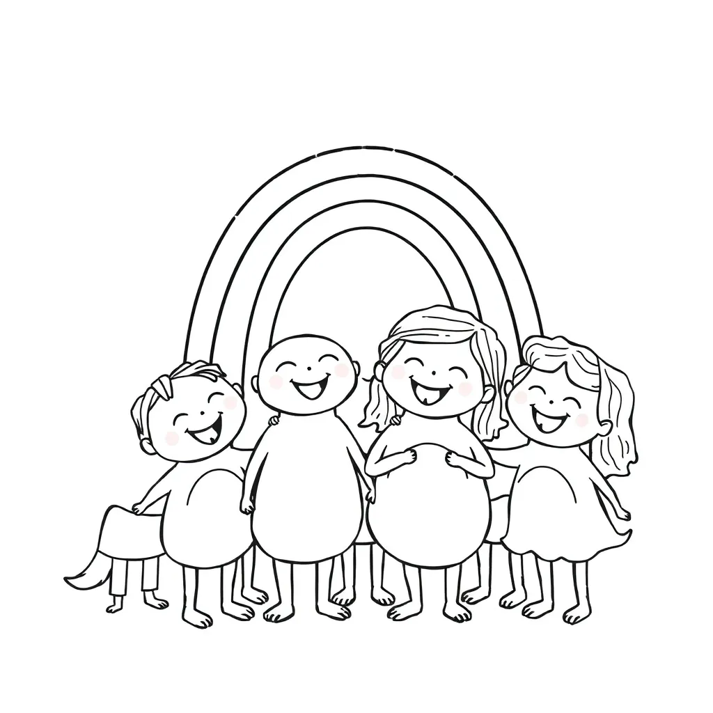Rainbow Friends coloring page
