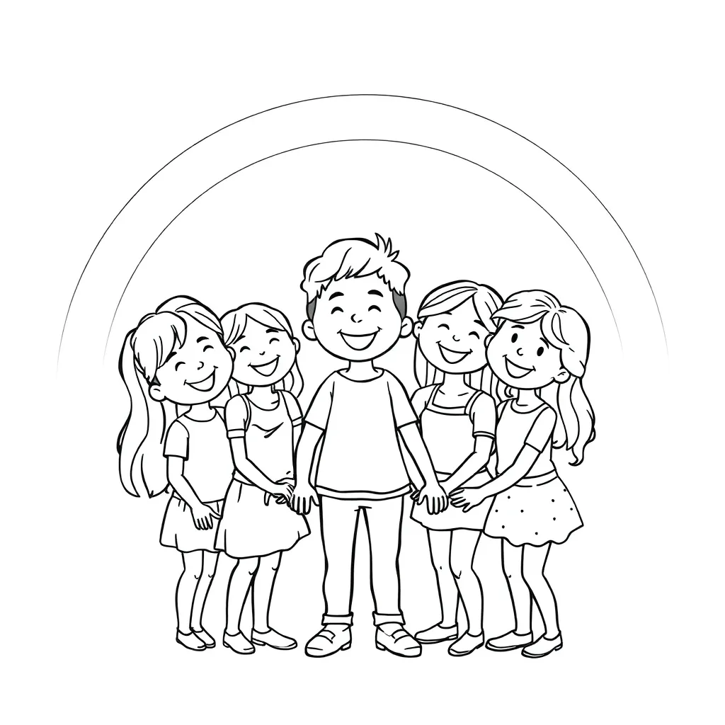 Rainbow Friends coloring page