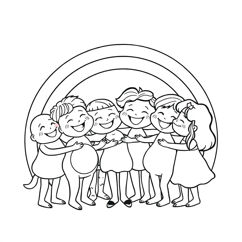 Rainbow Friends coloring page