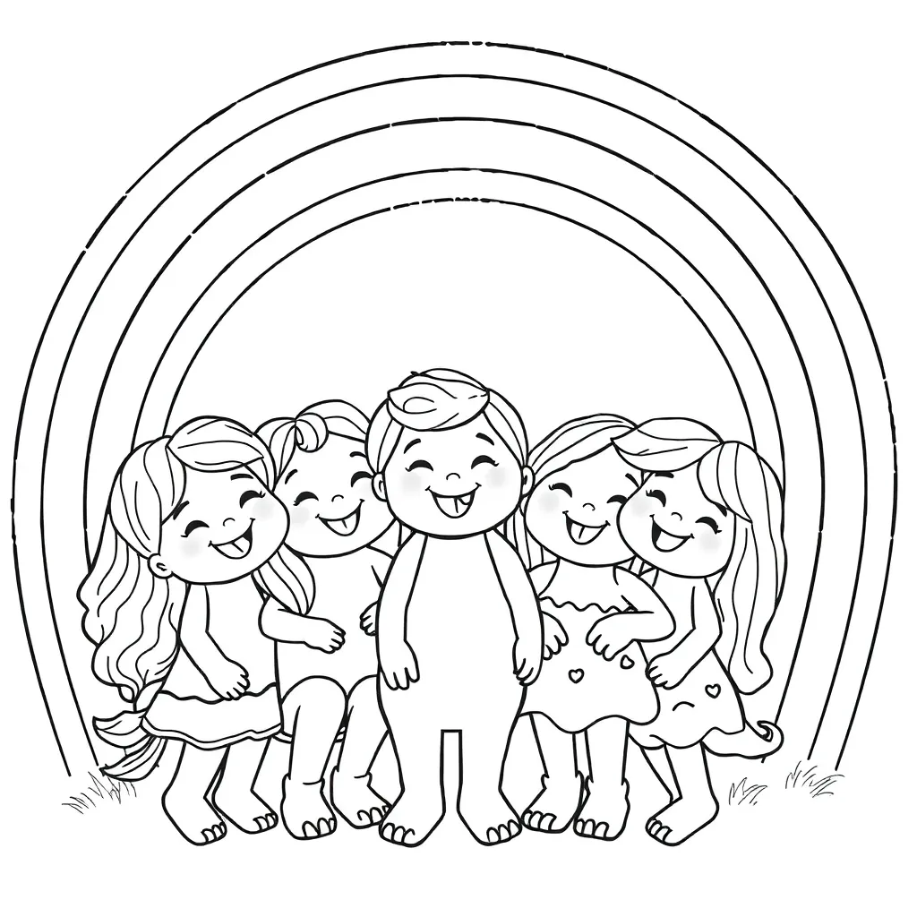 Rainbow Friends coloring page