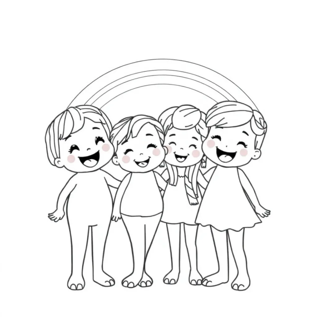 Rainbow Friends coloring page