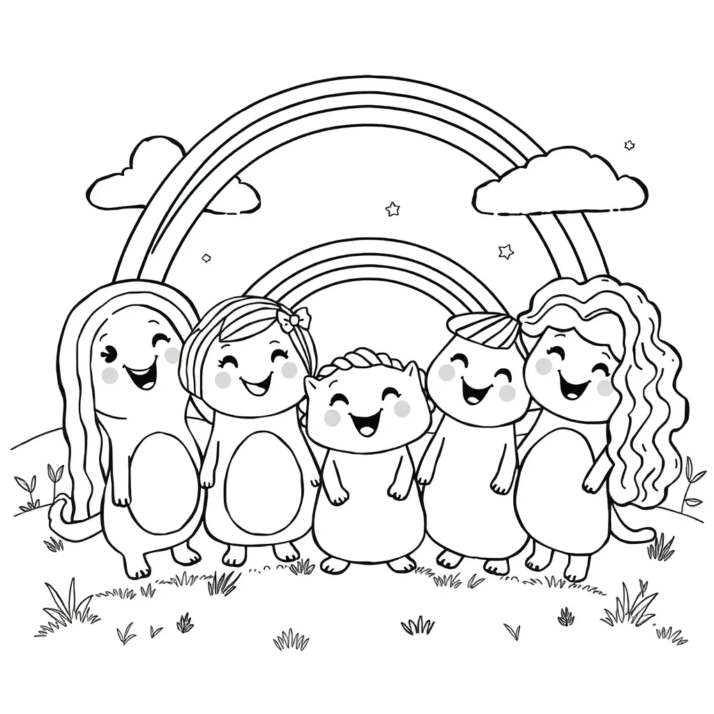 Rainbow Friends coloring page