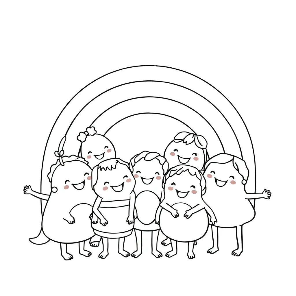 Rainbow Friends coloring page