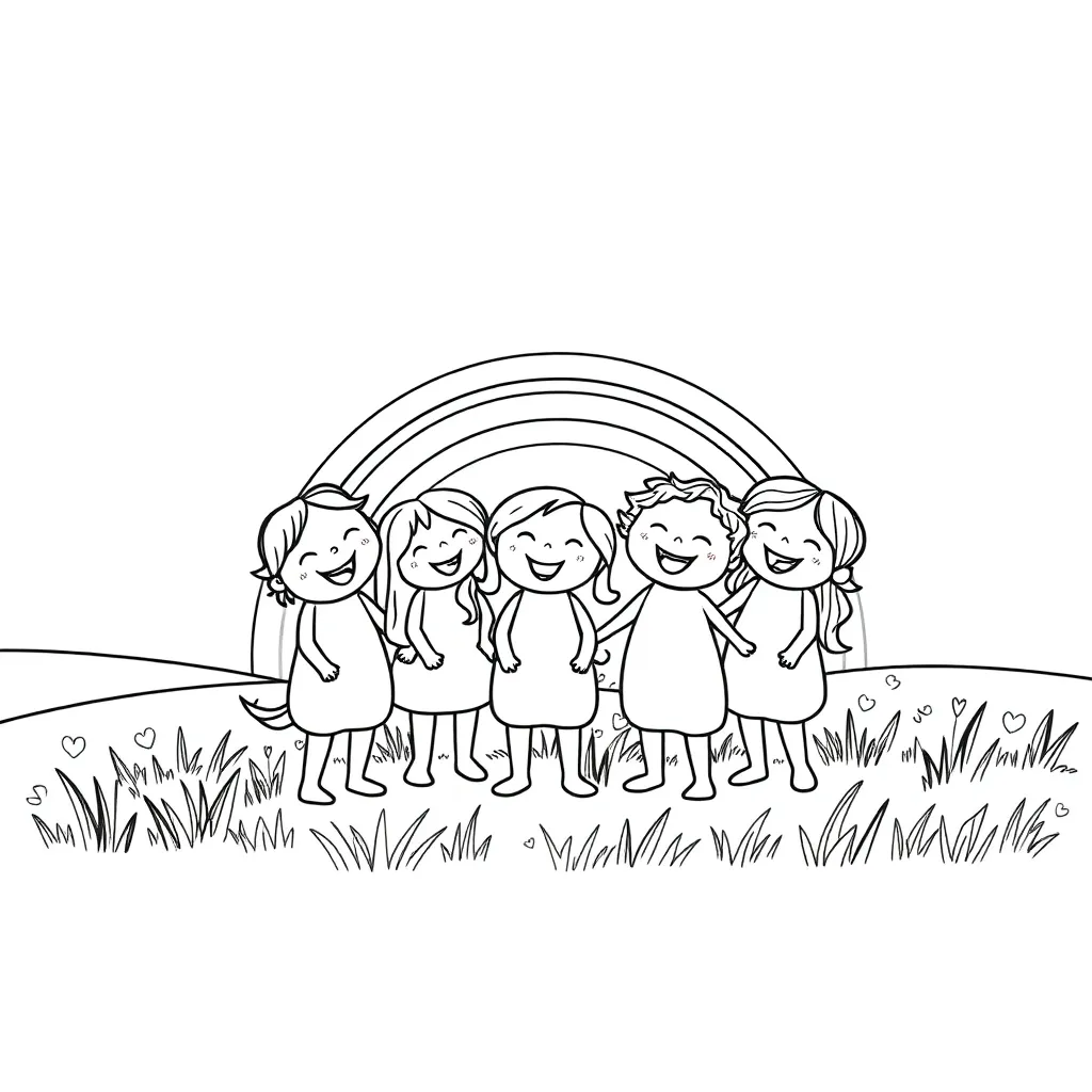 Rainbow Friends coloring page