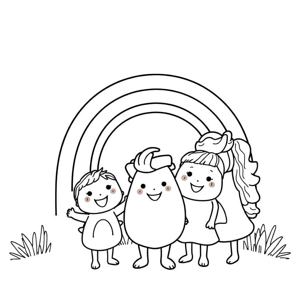 Rainbow Friends coloring page