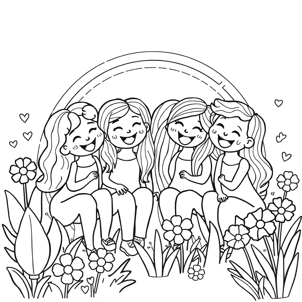 Rainbow Friends coloring page