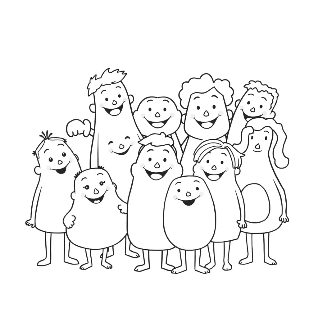 Rainbow Friends coloring page