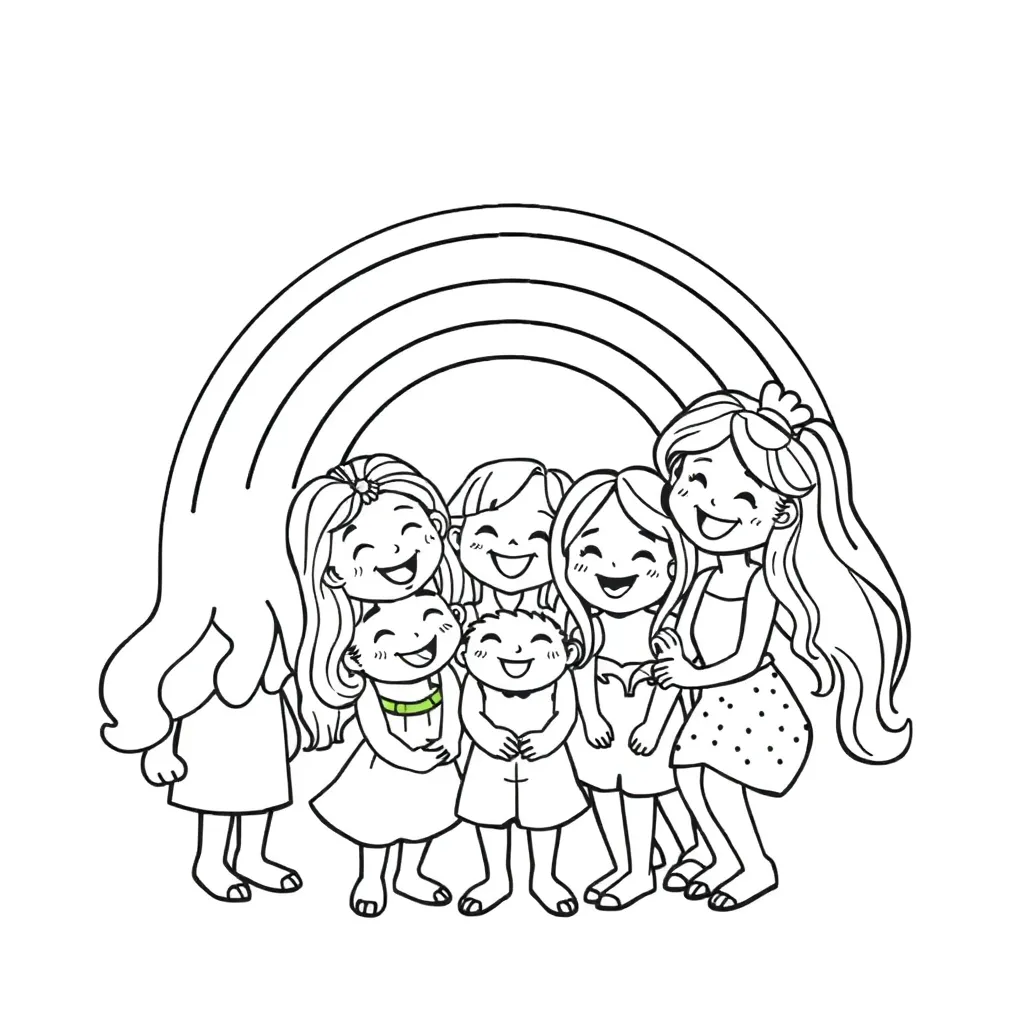 Rainbow Friends coloring page