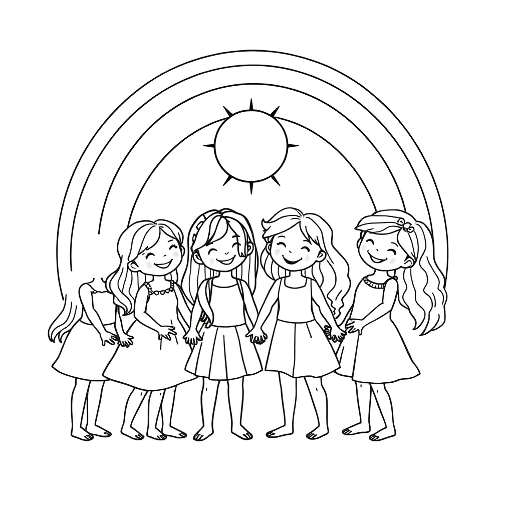 Rainbow Friends coloring page