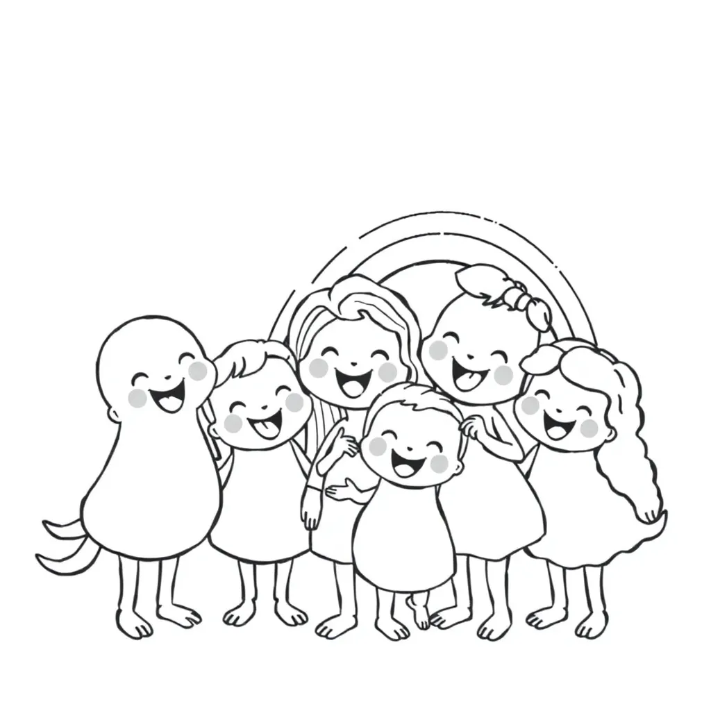 Rainbow Friends coloring page