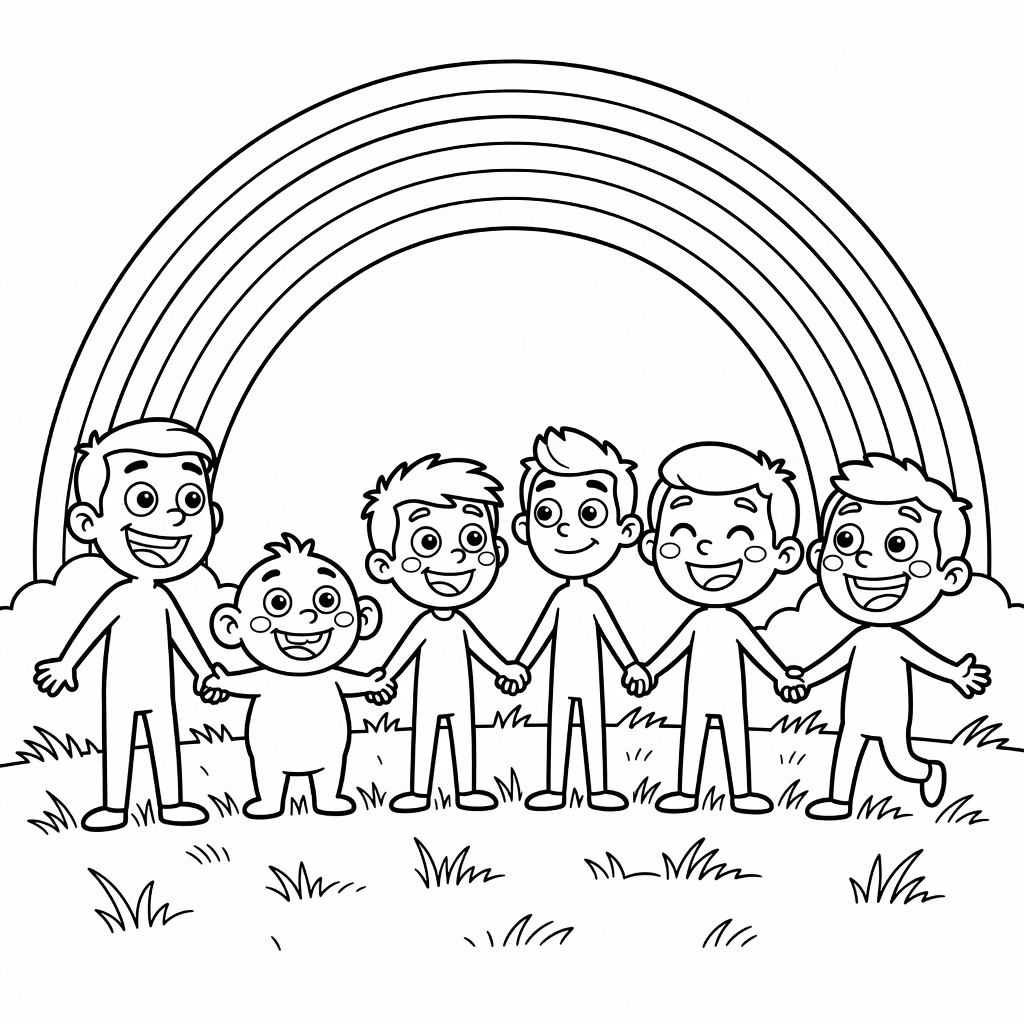 Rainbow Friends coloring page
