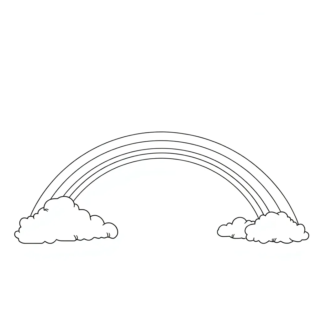 Rainbow coloring page