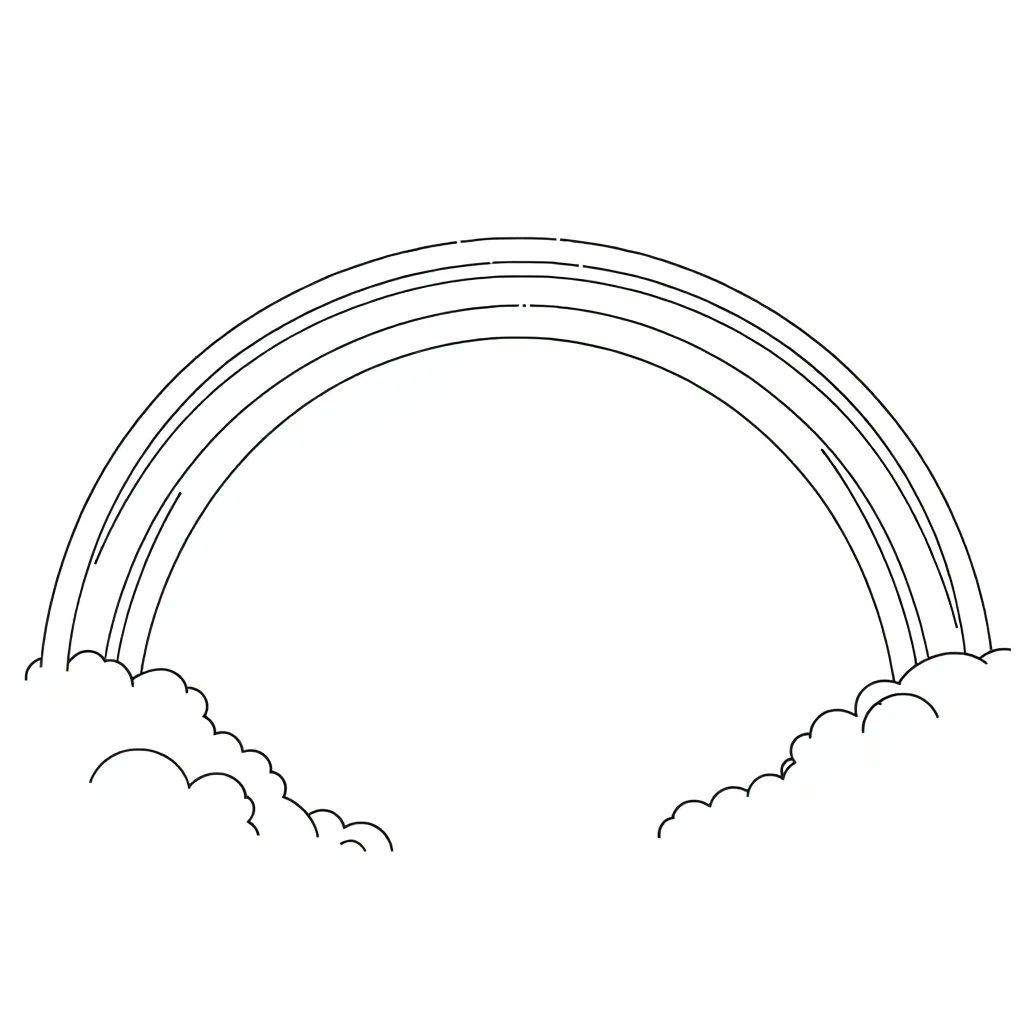 Rainbow coloring page