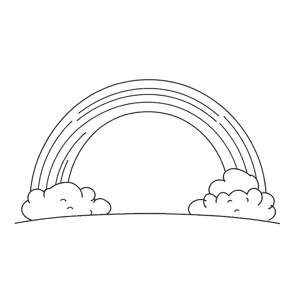 Rainbow coloring page