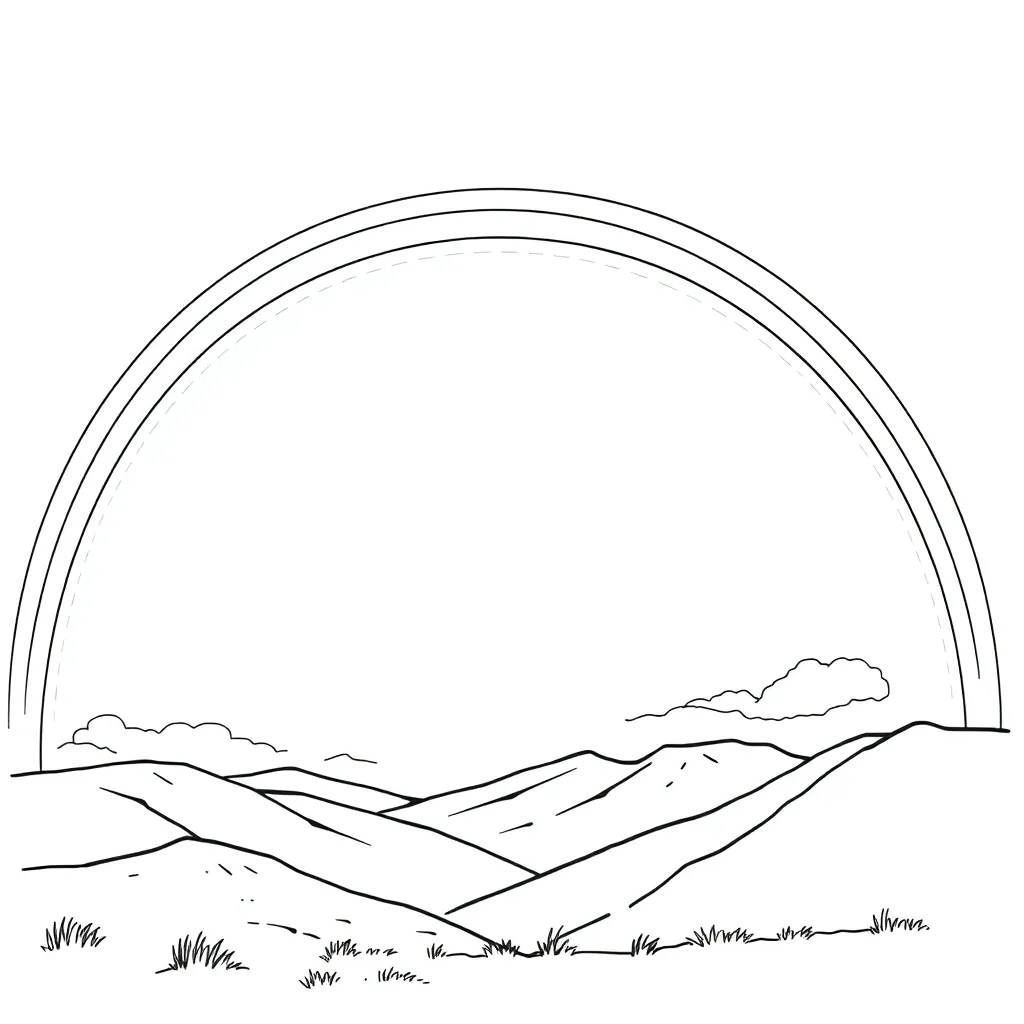 Rainbow coloring page