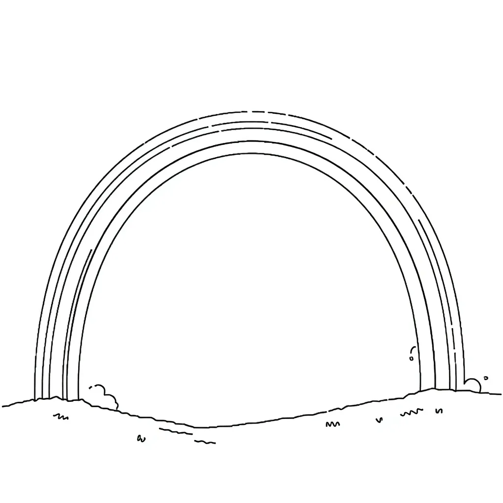 Rainbow coloring page