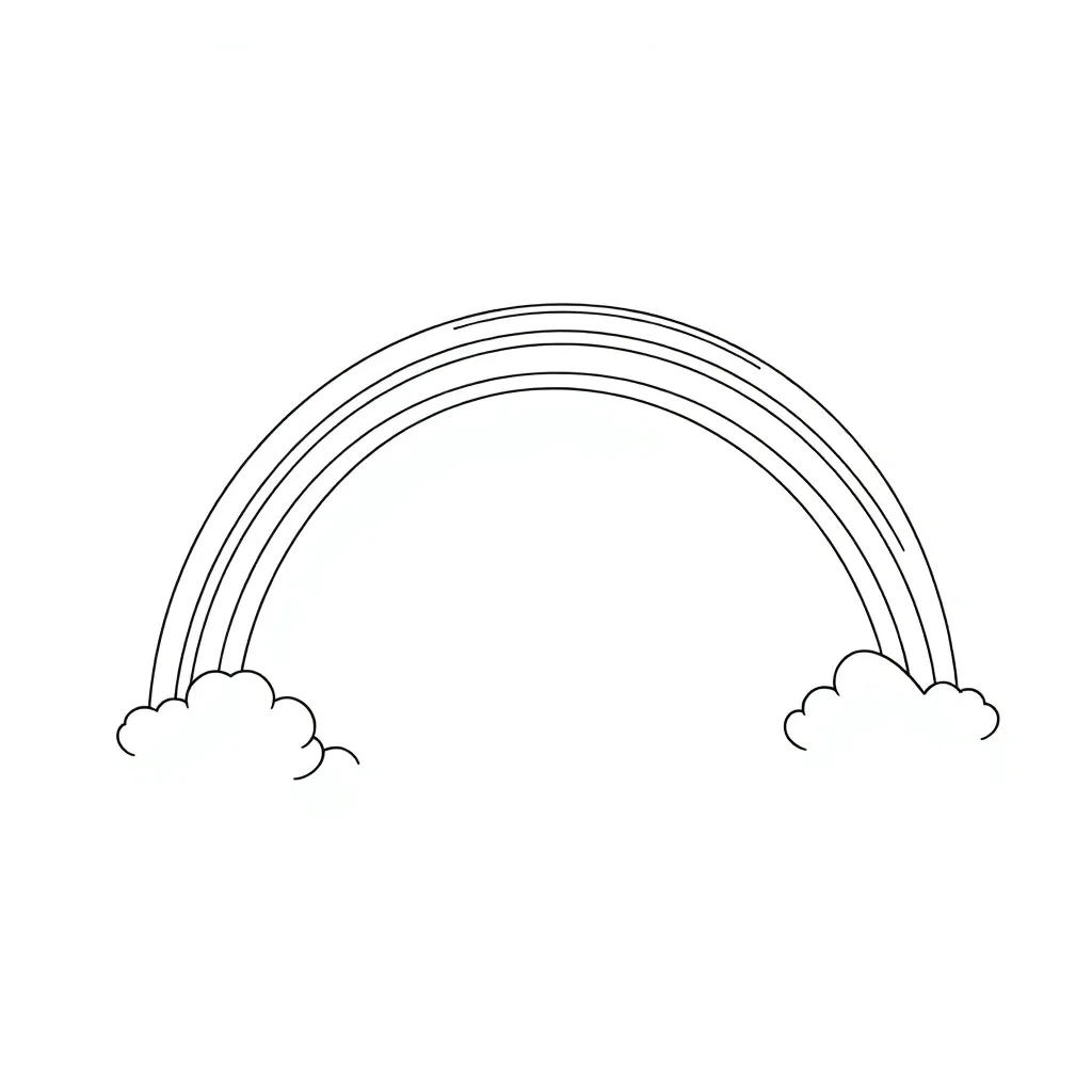 Rainbow coloring page