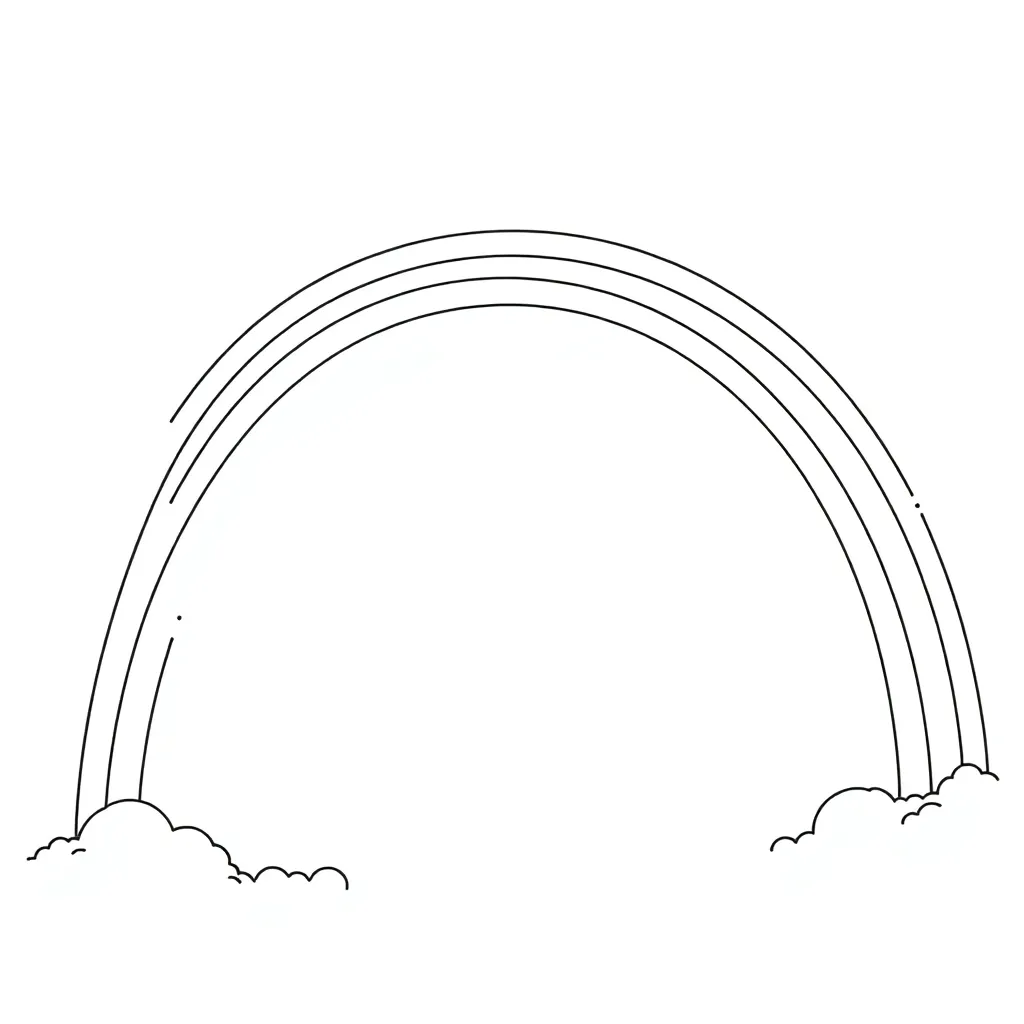 Rainbow coloring page