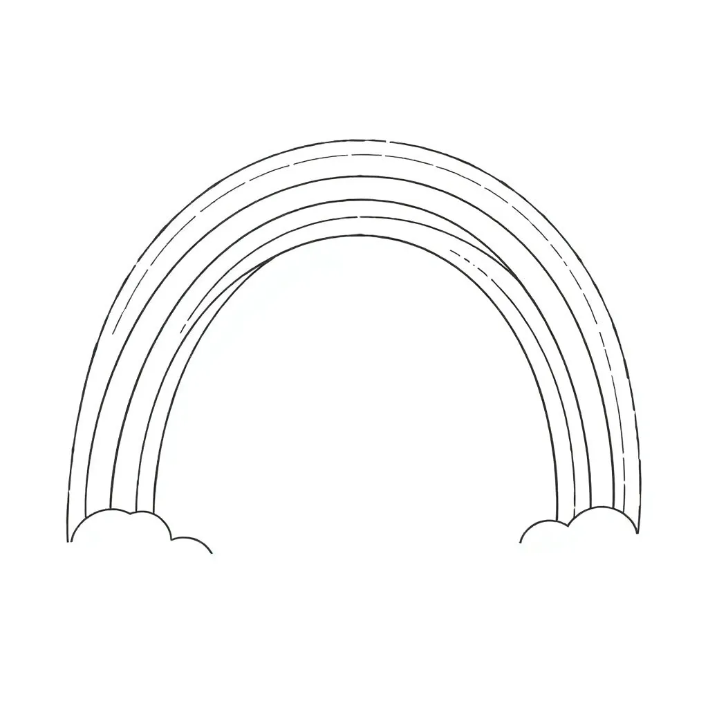 Rainbow coloring page