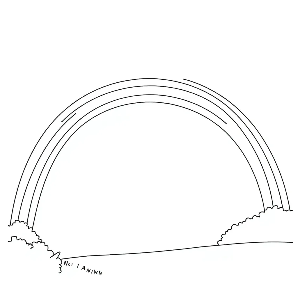 Rainbow coloring page