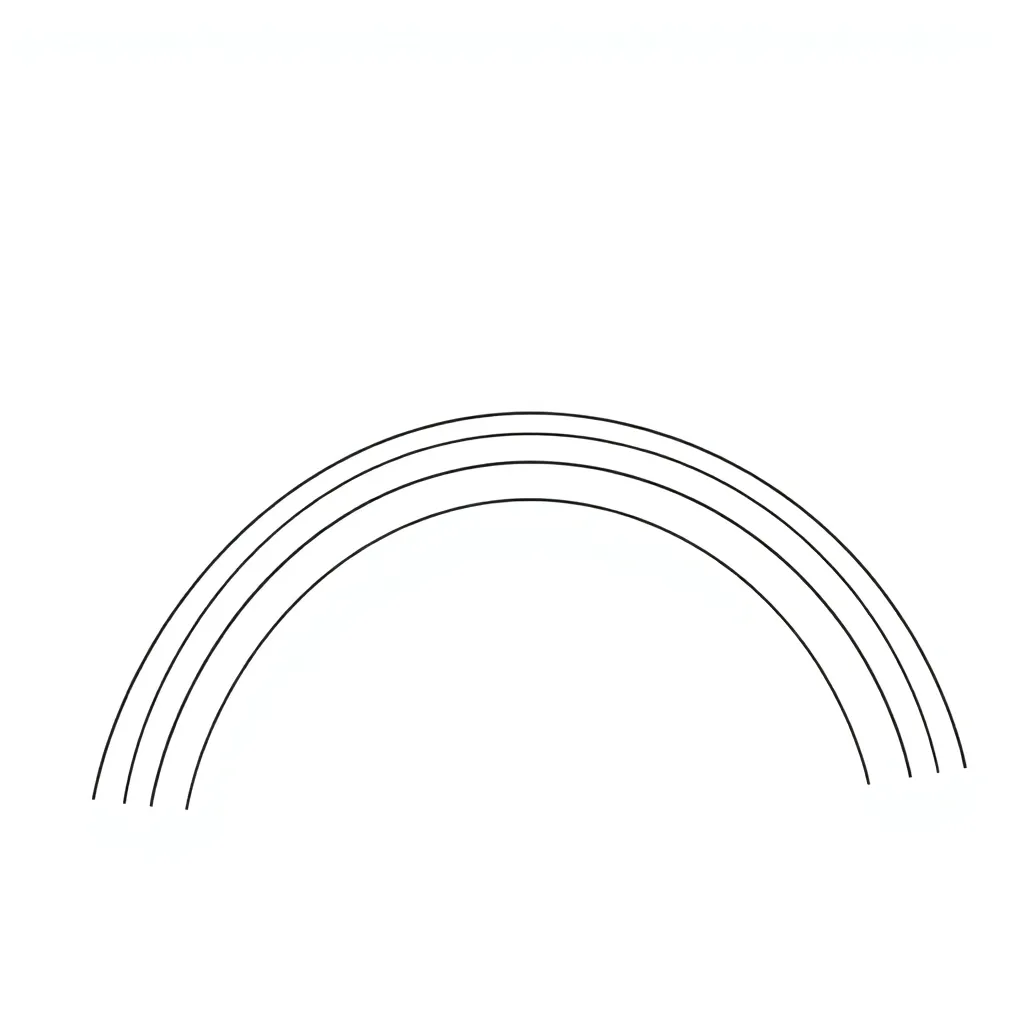 Rainbow coloring page
