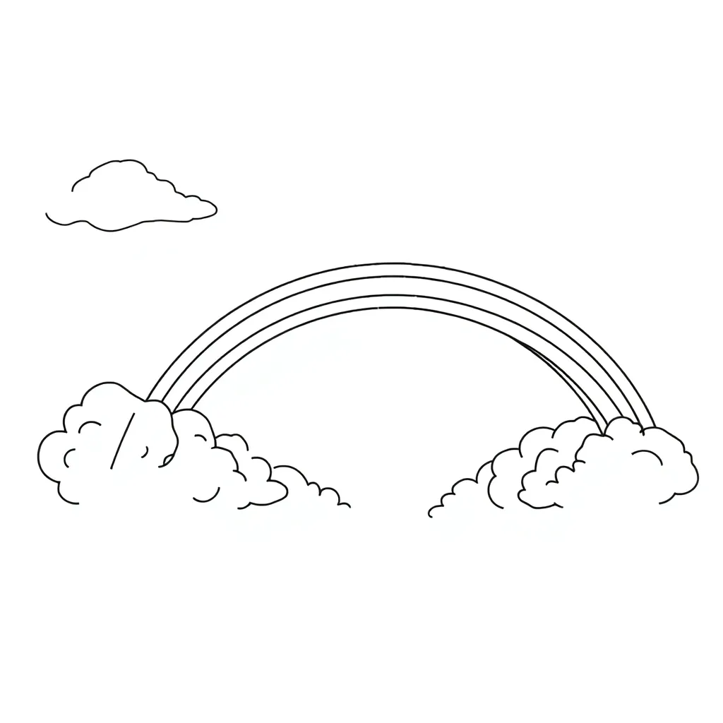 Rainbow coloring page