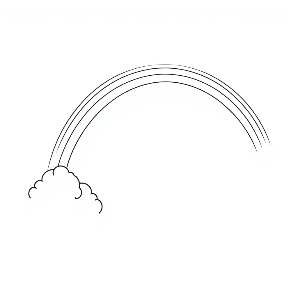 Rainbow coloring page