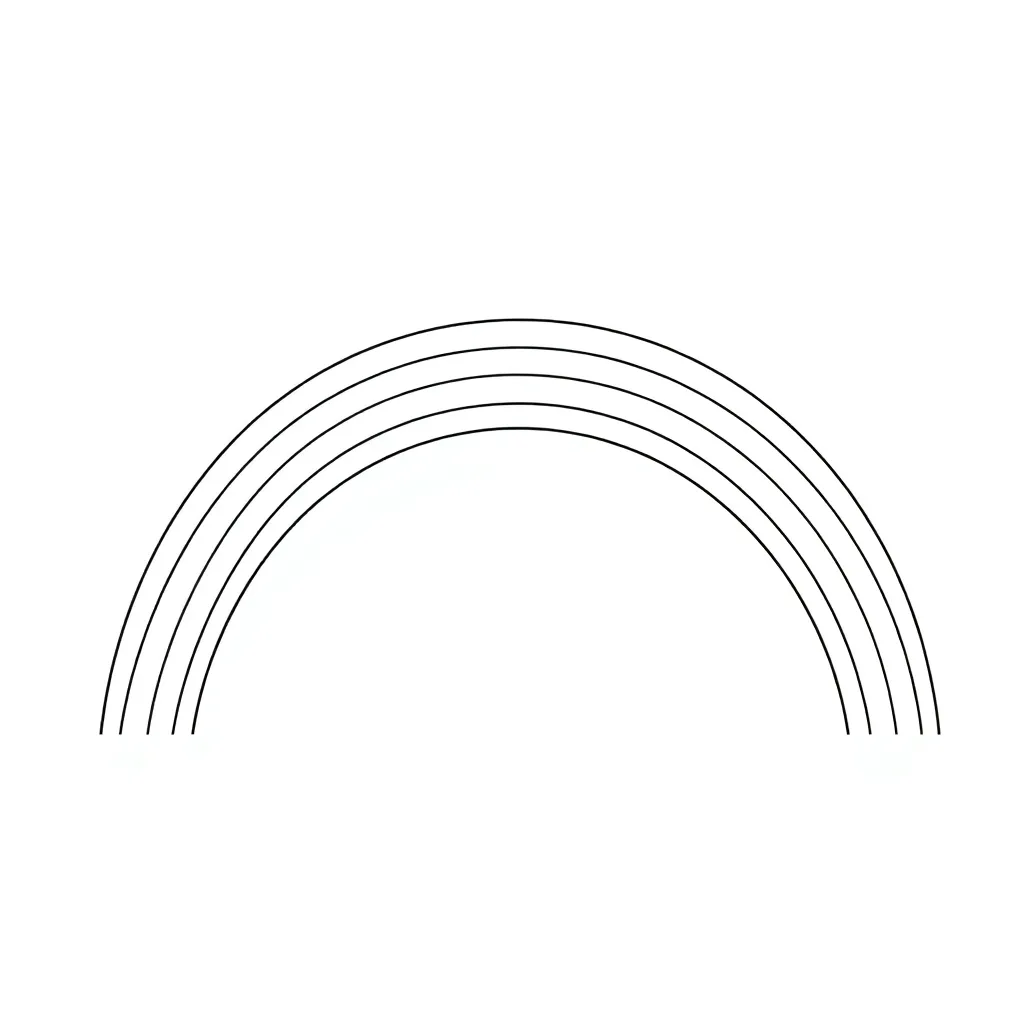 Rainbow coloring page
