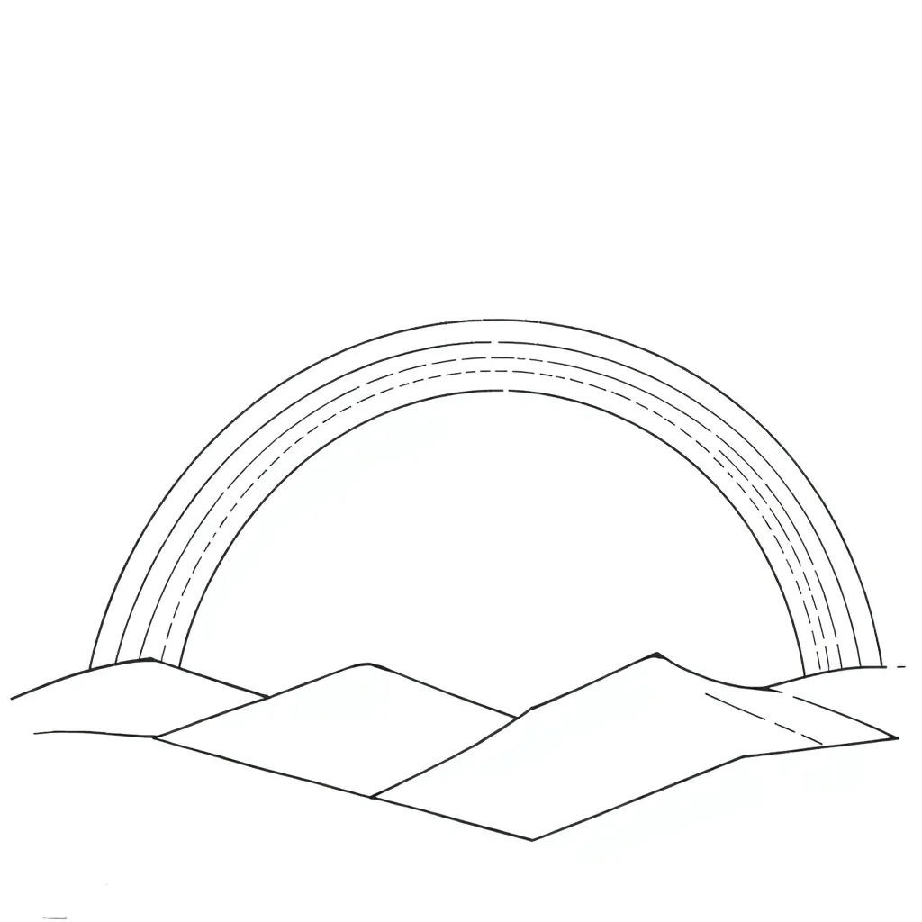 Rainbow coloring page