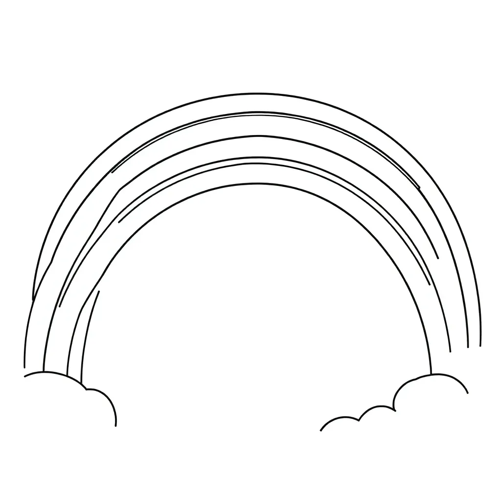 Rainbow coloring page