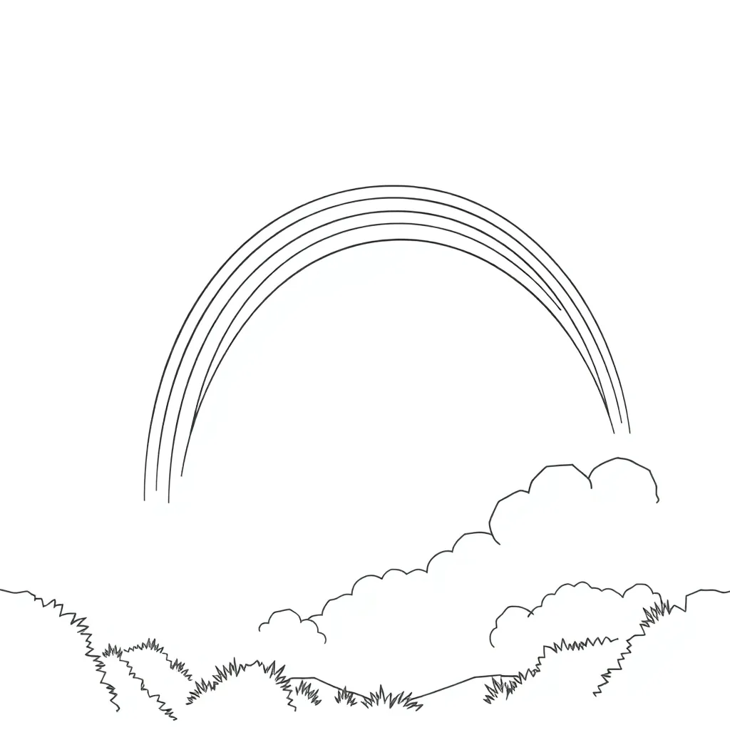 Rainbow coloring page