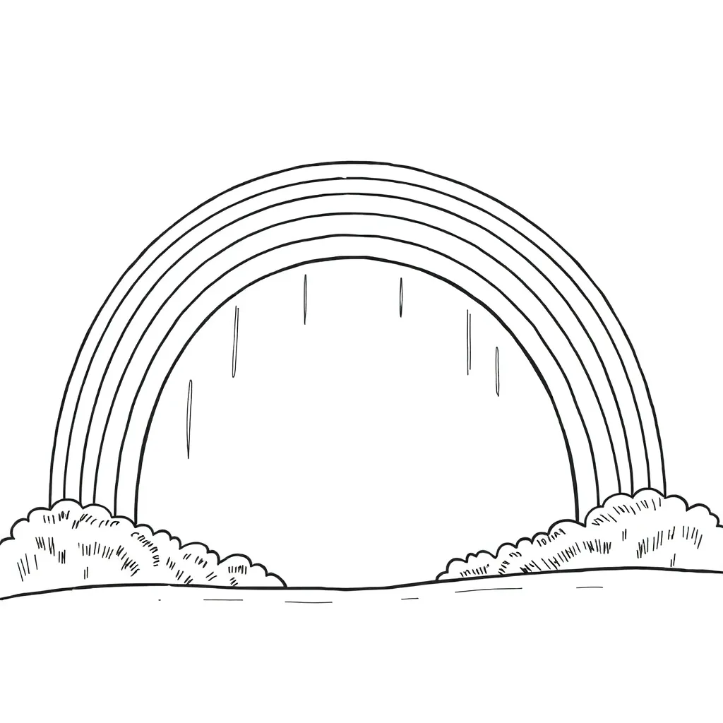 Rainbow coloring page