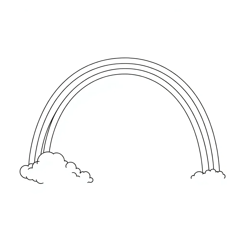 Rainbow coloring page